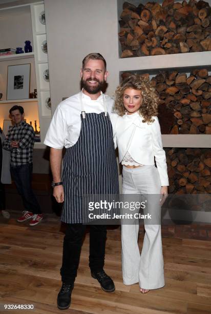 Nathan Peitso and AnnaLynne McCord attend the grand opening of FARMHOUSE Los Angeles on March 15, 2018 in Los Angeles, California.