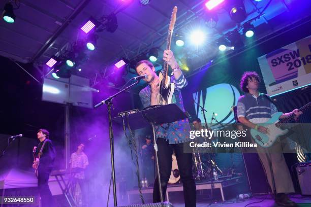 Braeden Lamasters, Cole Preston and Dylan Minnette of Wallows attend Pandora SXSW 2018 on March 15, 2018 in Austin, Texas.