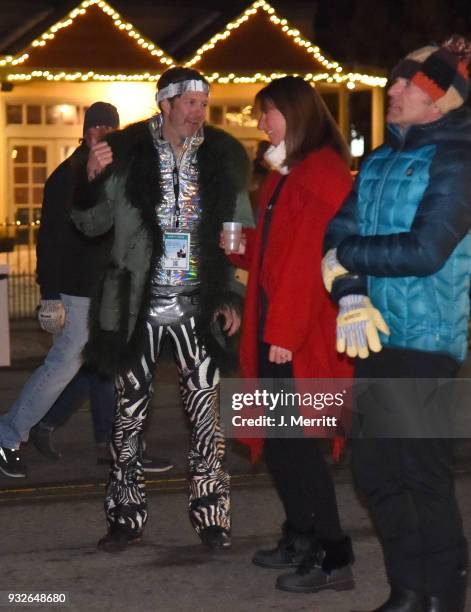 General view of atmosphere as Main Street salutes Warren Miller during the 2018 Sun Valley Film Festival - Day 2 on March 15, 2018 in Sun Valley,...