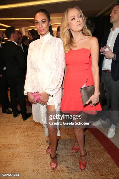 Lilly Becker and Jenny Elvers during the Four Seasons Fashion Charity Dinner at Hotel Vier Jahreszeiten on March 15, 2018 in Munich, Germany.