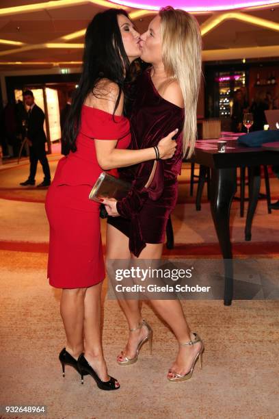 Mariella Ahrens and Magdalena Brzeska during the Four Seasons Fashion Charity Dinner at Hotel Vier Jahreszeiten on March 15, 2018 in Munich, Germany.