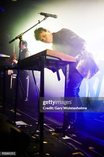 Gary Numan performs on stage during The Pleasure Principle Tour at the Corporation on November 20, 2009 in Sheffield, England.