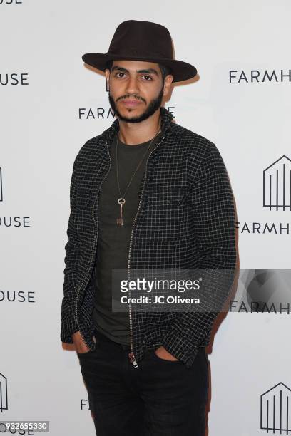 Mena Massoud attends the grand opening of Farmhouse Los Angeles at Farmhouse on March 15, 2018 in Los Angeles, California.