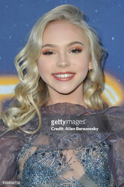 Jordyn Jones attends the Global Road Entertainment's World Premiere of "Midnight Sun" at ArcLight Hollywood on March 15, 2018 in Hollywood,...