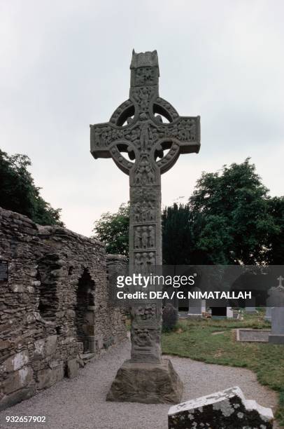 Celtic cross, monastic site at Monasterboice, Boyne Valley, Ireland.