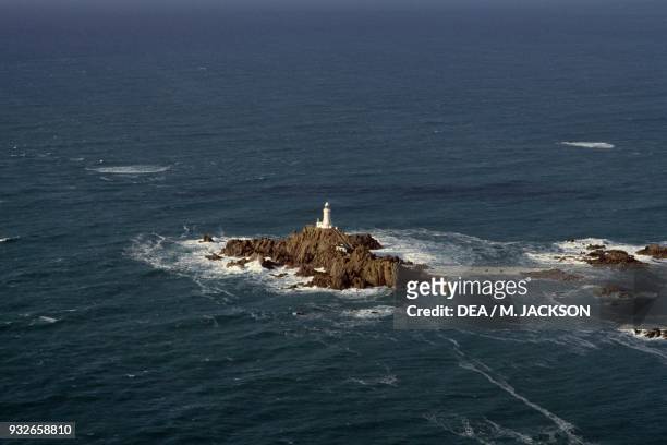 Corbiere lighthouse, Jersey island, Channel Islands, United Kingdom.