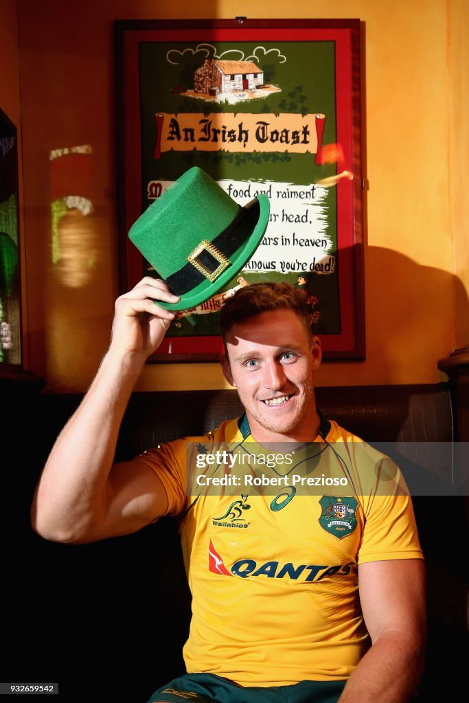 Wallabies Celebrate St Patricks Day In Melbourne