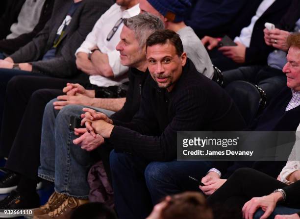 Jeremy Sisto attends New York Knicks Vs Philadelphia 76ers game at Madison Square Garden on March 15, 2018 in New York City.