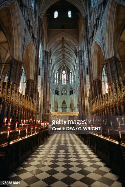 Nave and altar, Westminster Abbey , London, England, United Kingdom.