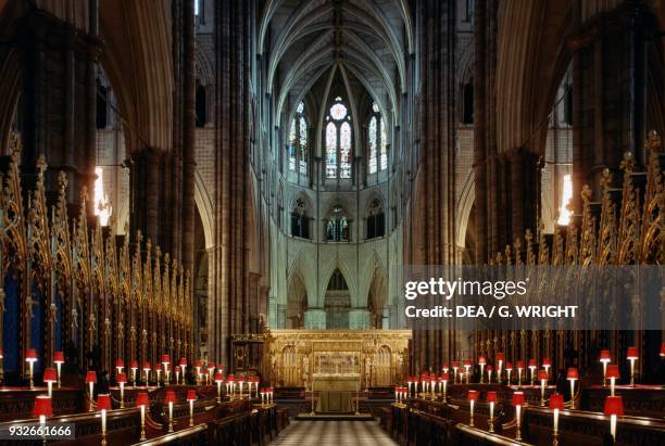 Nave and altar, Westminster Abbey , London, England, United Kingdom.