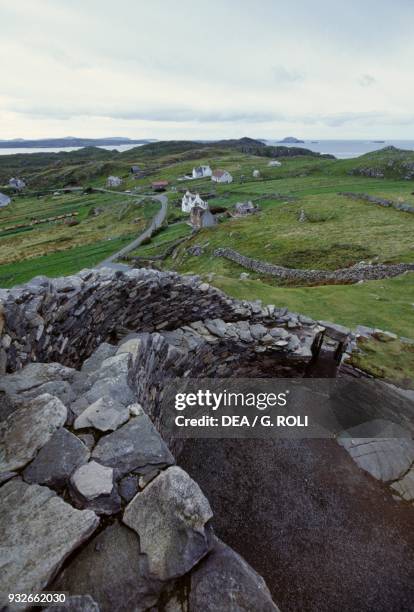 Dun Carloway broch, Iron Age fortification, Isle of Lewis, Outer Hebrides, Scotland, United Kingdom.