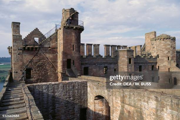 Ruins of Linlithgow Palace, Scottish monarch's residence dating to 15th century, Scotland, United Kingdom.