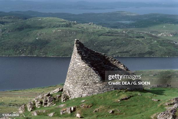 Dun Carloway broch, Iron Age fortification, Isle of Lewis, Outer Hebrides, Scotland, United Kingdom.