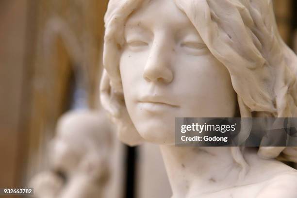 Orsay museum. Alfred Charles Lenoir. Saint John the Baptist. Marble. 1883. Paris. France.