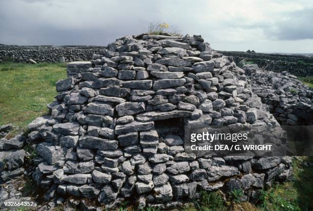 Clochan, dry-stone hut, Inishmore , Aran Islands, Ireland.