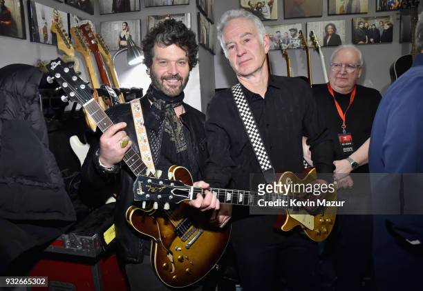 Doyle Bramhall II and John McEnroe attend the Second Annual LOVE ROCKS NYC! A Benefit Concert for God's Love We Deliver at Beacon Theatre on March...