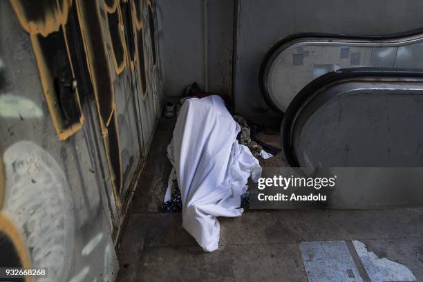 Homelessness On The Streets Of Athens Photos and Premium High Res ...