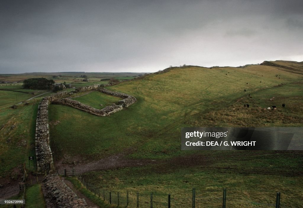 Hadrian's Wall at Miles Castle, England