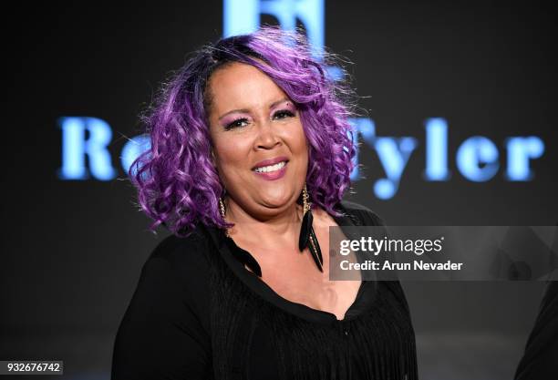 Rene' Tyler walks the runway at Los Angeles Fashion Week Powered by Art Hearts Fashion LAFW FW/18 10th Season Anniversary at The MacArthur on March...