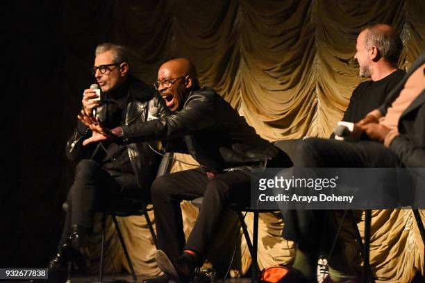 Jeff Goldblum, Courtney B. Vance and Jeremy Dawson attend Film Independent at LACMA hosts special screening of "Isle Of Dogs" at Bing Theater At...