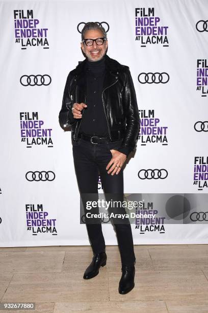 Jeff Goldblum attends Film Independent at LACMA hosts special screening of "Isle Of Dogs" at Bing Theater At LACMA on March 15, 2018 in Los Angeles,...