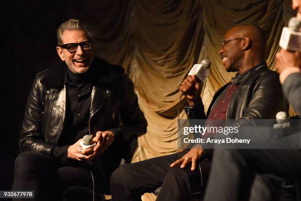 Jeff Goldblum and Courtney B. Vance attend Film Independent at LACMA hosts special screening of "Isle Of Dogs" at Bing Theater At LACMA on March 15,...