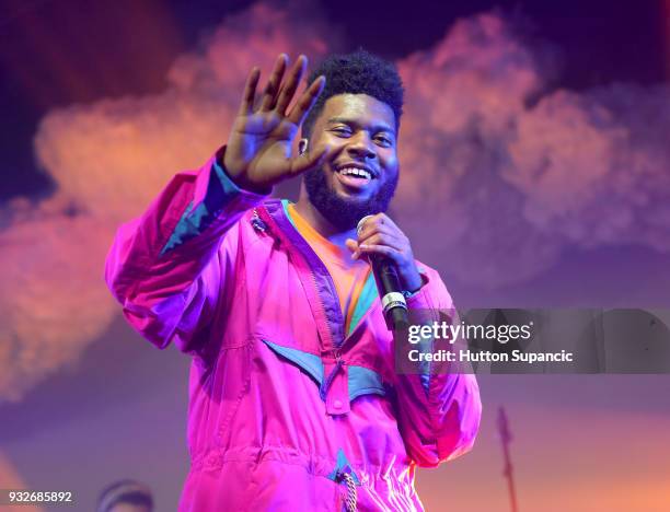 Khalid performs onstage at Sony Event during SXSW at Trinity Warehouse on March 15, 2018 in Austin, Texas.