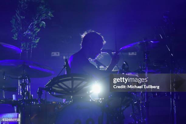 Isaac Carpenter of Awolnation peforms at The Wiltern on March 15, 2018 in Los Angeles, California.