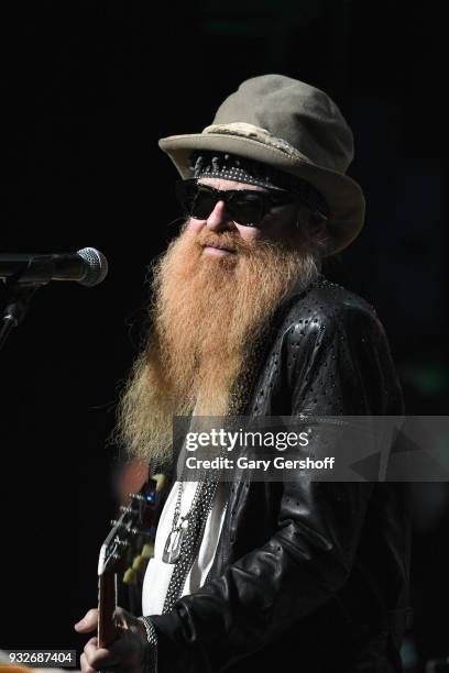 Guitarist Bill Gibbons performs during the 2nd Annual Love Rocks NYC concert benefitting God's Love We Deliver at the Beacon Theatre on March 15,...