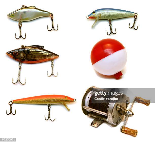 fishing gear (xl filte) - vishaak visgerei stockfoto's en -beelden