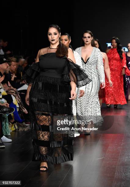 Models walk the runway wearing Rene' Tyler at Los Angeles Fashion Week Powered by Art Hearts Fashion LAFW FW/18 10th Season Anniversary at The...