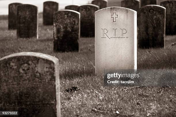 graveyard - rest in peace - gravestone 個照片及圖片檔