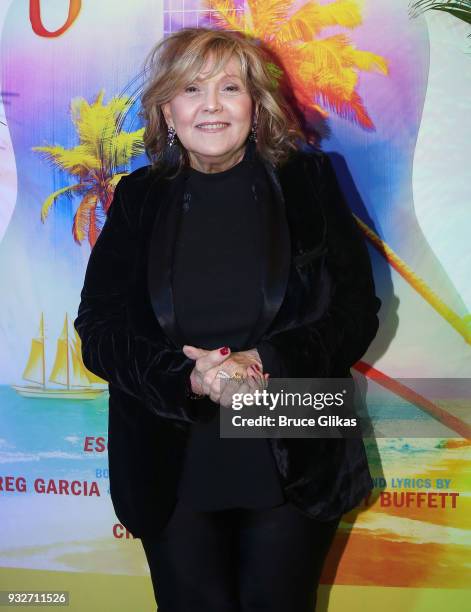 Brenda Vaccaro poses at the Opening Night of The Jimmy Buffett Musical "Escape To Margaritaville" on Broadway at The Marquis Theatre on March 15,...