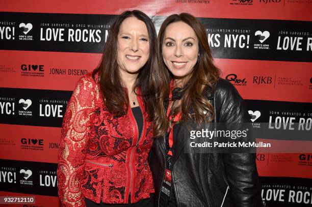 Karen Pearl and Nicole Rechter attend the Love Rocks NYC Pre-Concert Cocktail at CESCA Restaurant on March 15, 2018 in New York City.