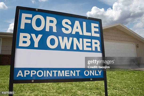 buying a new home - lawn sign stock pictures, royalty-free photos & images