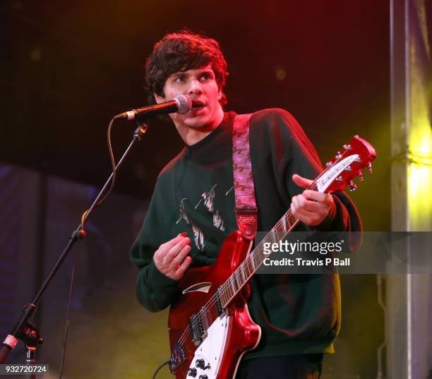 Braeden Lemasters of Wallows performs onstage at Pandora during SXSW at Stubb's Bar-B-Q on March 15, 2018 in Austin, Texas.