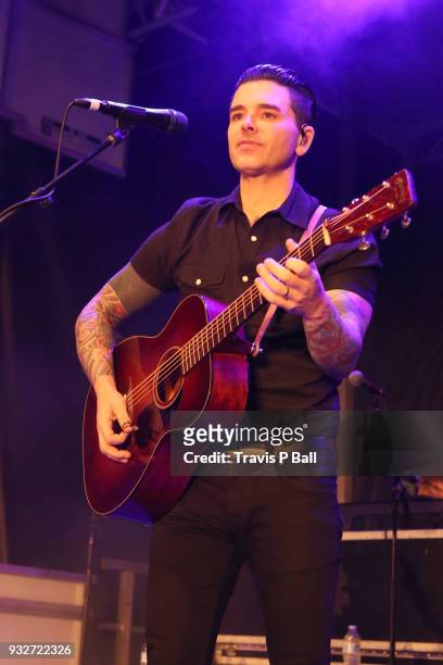 Chris Carrabba of Dashboard Confessional performs onstage at Pandora during SXSW at Stubb's Bar-B-Q on March 15, 2018 in Austin, Texas.
