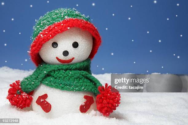 arts & crafts snowman - xmas eps stockfoto's en -beelden