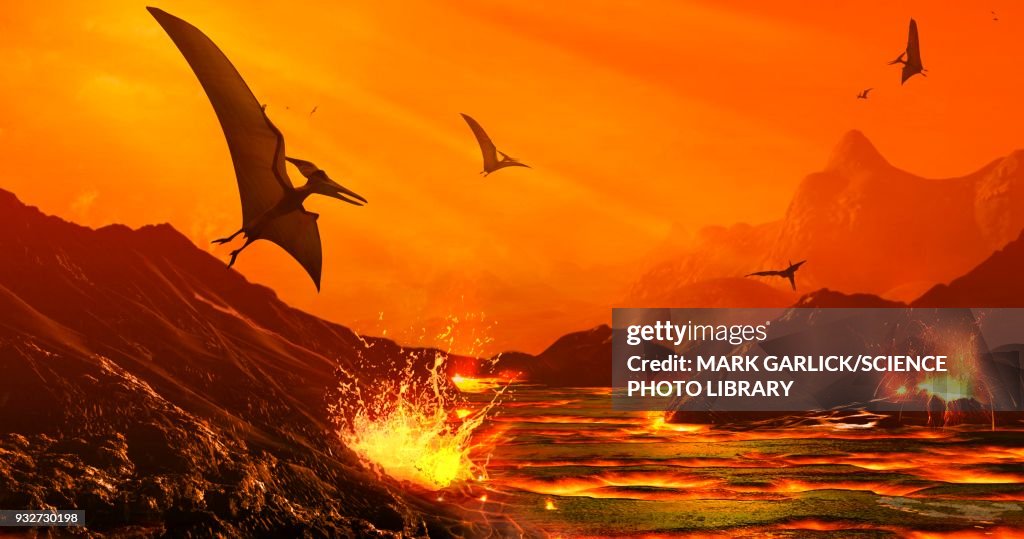 Dinosaur extinction event, illustration