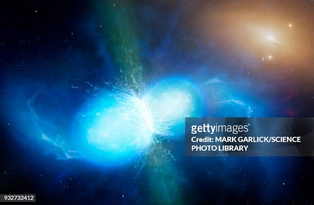 merging neutron stars, illustration - neutron star stock illustrations