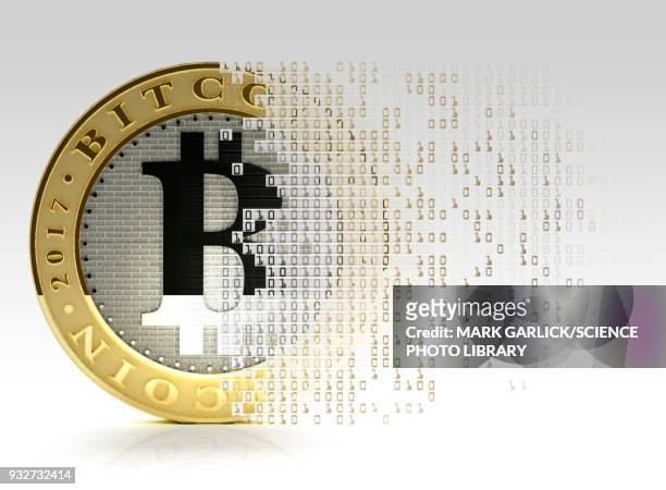 bitcoin, illustration - blockchain crypto stock illustrations