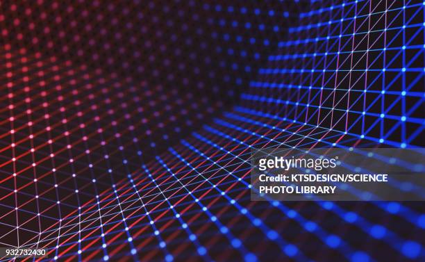 connecting lines and dots, illustration - technology stock illustrations