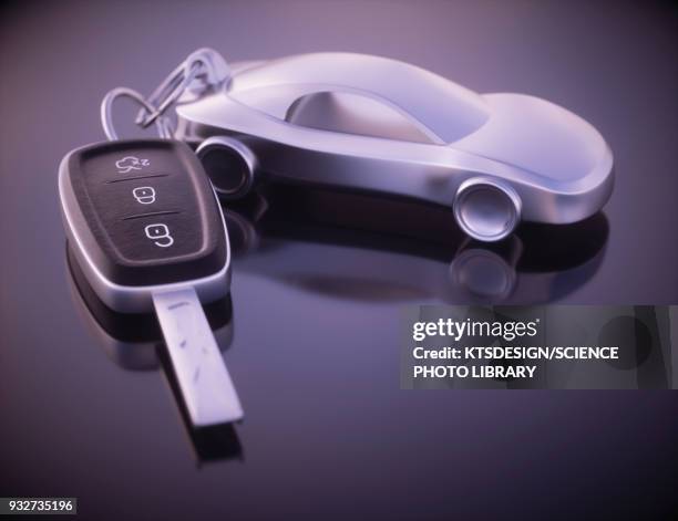 ilustraciones, imágenes clip art, dibujos animados e iconos de stock de car key and key fob, illustration - car key