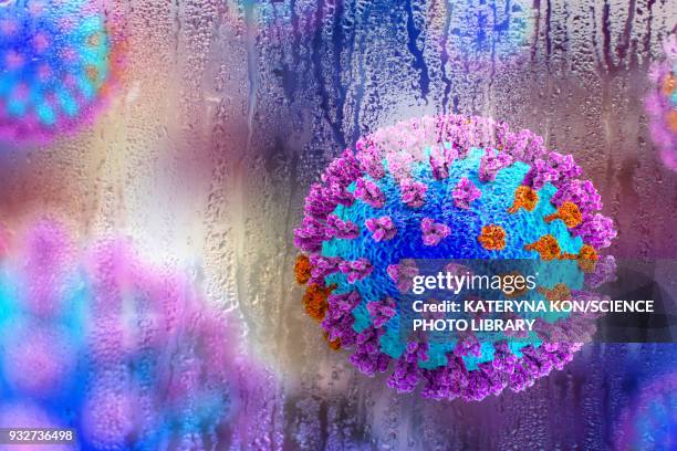 flu viruses, conceptual illustration - glycoprotein stock illustrations