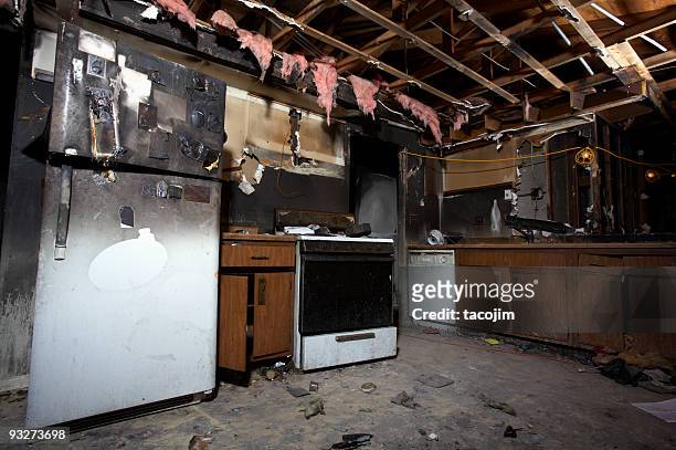 house fire series - damaged stock pictures, royalty-free photos & images