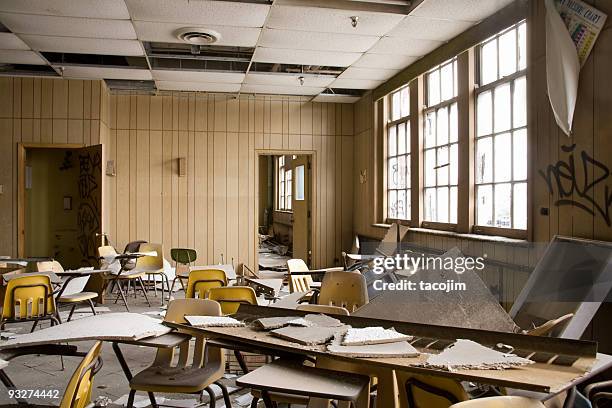 abandoned school - clutter stock pictures, royalty-free photos & images