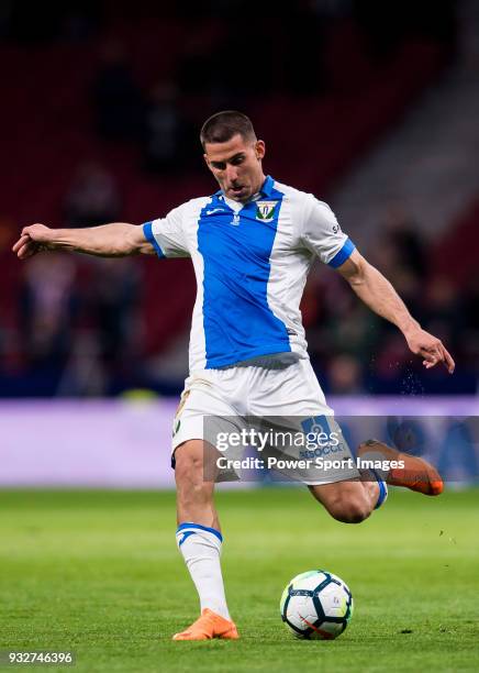 Gabriel Appelt Pires of CD Leganes in action during the La Liga 2017-18 match between Atletico de Madrid and CD Leganes at Wanda Metropolitano on...