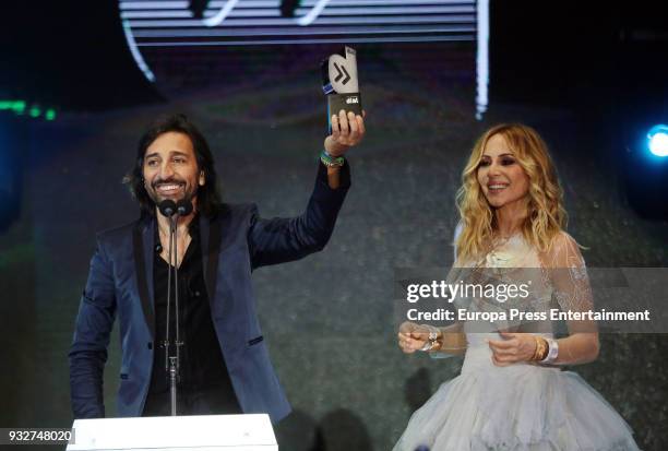 Antonio Carmona and Marta Sanchez during the 'Cadena Dial' Awards gala 2018 on March 15, 2018 in Tenerife, Spain.