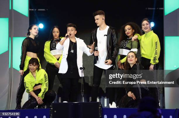 Adexe and Nau during the 'Cadena Dial' Awards gala 2018 on March 15, 2018 in Tenerife, Spain.