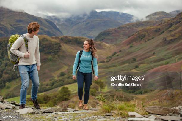 out for a walk - borrowdale imagens e fotografias de stock